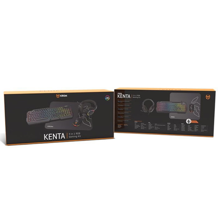 Krom Kenta Pack Gaming 4 en 1 RGB Negro Krom Kenta Pack Gaming 4 en 1 RGB Negro